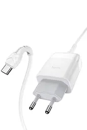 Зарядний пристрій Hoco ЦБ-00265592 C72Q 1USB QC 3A/18W в комплекті з кабелем USB/Type-C білий - мініатюра 3