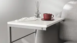 Столик Террі Ferrum-decor 650x440x330 Сірий метал ДСП Білий 16 мм (FRD-104662) - мініатюра 4