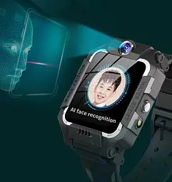 Дитячий смарт годинник Lemfo T10G з поворотним корпусом 360°, подвійною камерою, GPS, сім картою та прослуховуванням До 5 днів роботи Чорний - мініатюра 8