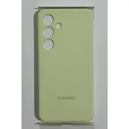 Оригінальний протиударний силіконовий чохол Samsung Silicone Case для Samsung Galaxy S24 Light Green EF-PS921TGEGWW - мініатюра 5