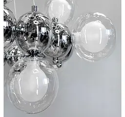 Велика дизайнерська люстра Artlight 1117/15 з 15 скляними плафонами-кулями та LED-підсвічуванням - мініатюра 4