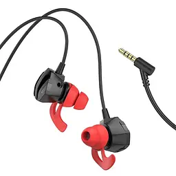 Навушники вакуумні Hoco M105 ігрові Jack 3.5, 1.2м, black - мініатюра 5