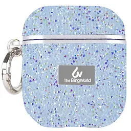 TPU чохол Bling World Rock Diamond для навушників AirPods 1/2 Блакитний