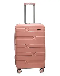 Валіза середня M поліпропілен Milano bag 0306 65×42×28см 56л Рожевий