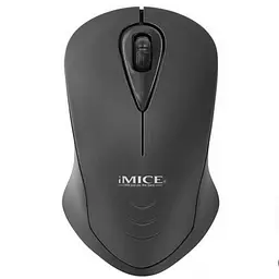 Миша комп'ютерна iMICE E-2370 бездротова USB Роздільна здатність 1600 DPI мишка Чорна - мініатюра 2