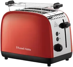 Тостер Colours Plus 1600Вт, підігрів, розморожування, метал., червоний Russell Hobbs kuh0014865