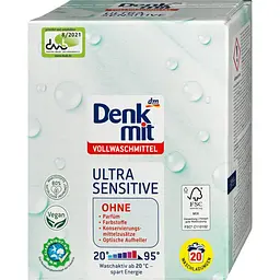 Гіпоалергенний порошок для прання білого одягу Denkmit Ultra Sensitive,1.35 кг