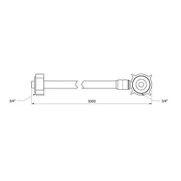 Шланг залив SD Plus для пральної машини 300 см SD095W300 - мініатюра 2