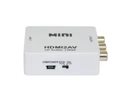 Конвертер відеосигналу hdmi в av RCA перехідник на тюльпани AV MINI HDMI2AV - мініатюра 2