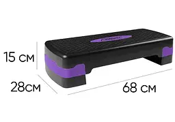 Степ-платформа EasyFit Step-B 2-ступінчаста фіолетова (EF-0540-V) - мініатюра 6