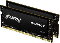 Оперативна пам'ять Kingston Fury 16GB (2x8GB) SODIMM DDR4 3200MHz Impact Black (KF432S20IBK2/16)