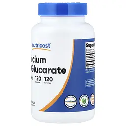 D-глюкарат кальцію Nutricost Calcium D-Glucarate 500 мг 120 капсул - мініатюра 2