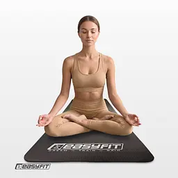 Килимок для фітнесу та йоги EasyFit NBR 8 мм чорний - мініатюра 11