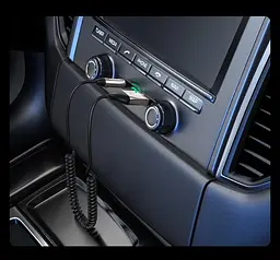 Bluetooth-адаптер UGREEN CM309 Bluetooth 5.0 автомобільний приймач AUX з мікрофоном Space Gray (70601) - мініатюра 4
