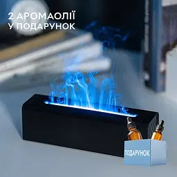 Зволожувач повітря портативний DQ-711 Nordic Style Flame V3 аромадифузор електричний, ефект полум'я, ПОДАРУНОК + 2 Арома олії Kinscoter 25,1х7,5х7 см hoz0012392 - мініатюра 2