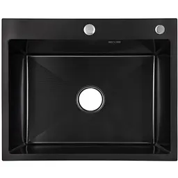 Кухонна мийка вбудована Lidz Handmade H6050HB Decor Black PVD Honeycomb 2,5/0,5 мм LDH6050BDECPVD48371