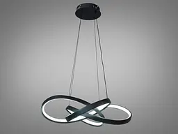 Люстра стельова LED Diasha 7513/550BK, 100W, 5500 лм, чорний, регульована висота, сучасний стиль для дому