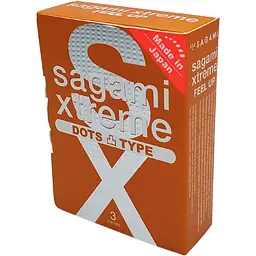 Презервативи Sagami Xtreme Dots Type екстрим 3 шт. (ROZ6400229582) - мініатюра 2
