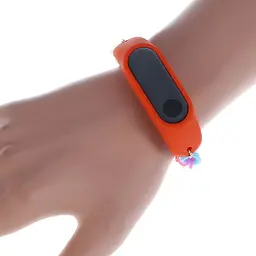 Ремінець Uwatch Fashion Rainbow Color Elastic Stretch Replacement Silicone Strap For Xiaomi Band 2 Red - мініатюра 5