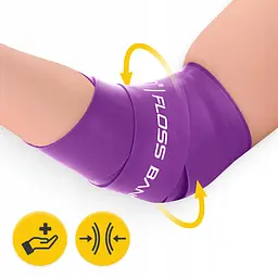 Стрічка компресійна для флосингу 4FIZJO Floss Band 207 x 5 x 0.15 см Violet (P-5905973405225) - мініатюра 6