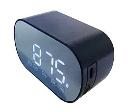Bluetooth колонка з годинником S15 BT - портативна бездротова колонка з будильником, FM-радіо, LED-дисплеєм і підтримкою microSD - мініатюра 3
