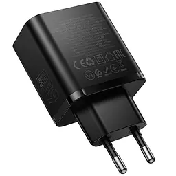 МЗП Hoco N75 Grande 65W QC+PD (1USB-A/2C) Black - мініатюра 6