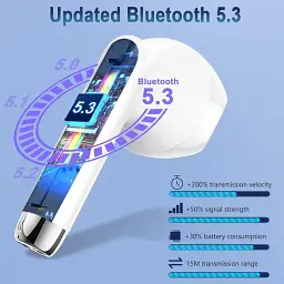 Бездротові спортивні навушники Bluetooth 5.3 із завушинами, 40г роботи, LED дисплей - мініатюра 4