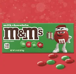 Драже M&M's Milk Chocolate Christmas Candy 87.9г - мініатюра 2