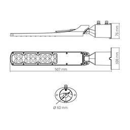LED-ліхтар вуличний Videx SLE18 50W 5000Lm 5000K 220V IP65 (VL-SLE18-0505) - мініатюра 6