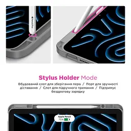 Чохол-книжка для планшета Samsung Galaxy Tab A9+ (SM-X210/X216), Y-Type PEN, сірий, магнітний, з тримачем для стилуса, протиударний, обкладинка з функцією підставки, екошкіра + ТПУ, функція автоматичного пробудження/сну, ArmorStandart (ARM85502) - мініатюра 4