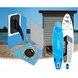 Надувна дошка SUP THUNDER Planet 320 см з веслом Blue - мініатюра 5