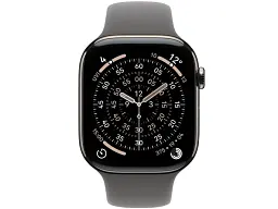 Смарт-годинник Apple Watch Series 11 GPS + Cellular 46mm Natural Tit. Case w. Stone Gray Sport Band - S/M (MFCW4) - мініатюра 2