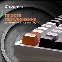 Клавіатура GamePro Red з Hot-Swap RGB White дротова механічна (MK160W) - мініатюра 12