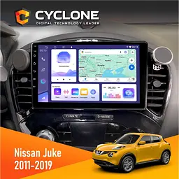 Штатна магнітола Nissan Juke 2011-2019 Cyclone C9-012 4x64, DSP, 4G Cyclone (НФ-00007972)