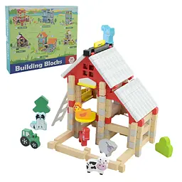 Дерев'яний тематичний конструктор Ферма Building Blocks, 36 деталей (C9436)
