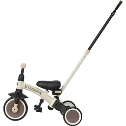 Велосипед біговел з ручкою Qplay Stager 3 в 1 Beige-Brown (T80STAGERBeigeBrown) - мініатюра 4
