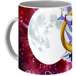 Кухоль GeekLand Sailor Moon Сейлор Мун на червоному тлі SM.02.07 330 мл різнобарвний - мініатюра 2