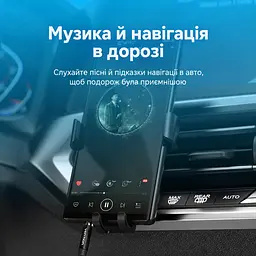 Аудіокабель AUX Vention 2 м mini-jack мініджек штекери 3,5 мм TRS з обох боків TPE-оболонка з бавовняним обплетенням чорний кабель із чорними корпусами штекерів і золотистими наконечниками (BAWBH) - мініатюра 5