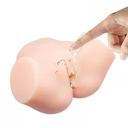 Мастурбатор Crazy Bull Dual Vagina and Ass Flesh із двома отворами, 23х17.5 см (тілесний) - мініатюра 5