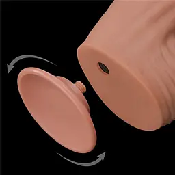 Фалоімітатор LoveToy Sliding-Skin Dual Layer Dong King Sized 31 см тілесний - мініатюра 7