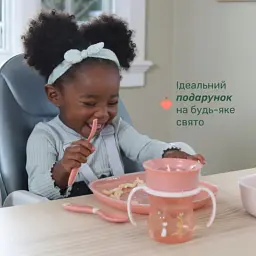 Набір дитячого посуду Chicco Set Pappa 12 м+ рожевий (16201.15) - мініатюра 7