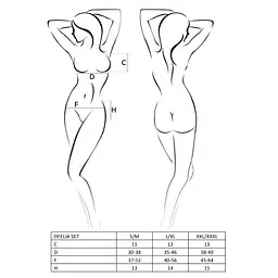 Комплект білизни Passion OFELIA Set OpenBra white L/XL - мініатюра 3