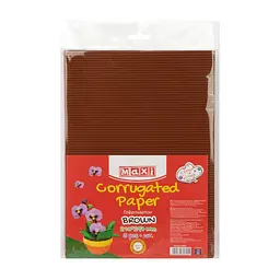 Кольоровий картон Maxi A4 Гофрокартон 21х29,7 см коричневий (MX61895)