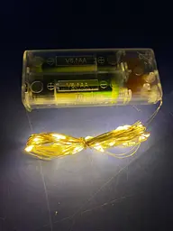 Новорічна гірлянда Brille роса на батарейках 30 LED 3 м білий теплий 1976-07 - мініатюра 2