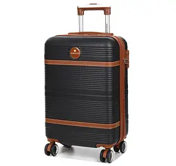 Валіза маленька S ABS-пластик Worldline Airtex 629 56×36×22см 38л Чорна