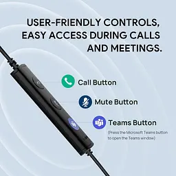 USB-гарнітура Yealink UH34 з мікрофоном, дротові стереонавушники з мікрофоном із шумозаглушенням, професійний робочий - мініатюра 5