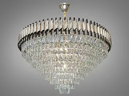 Сучасна кришталева люстра для великої зали Diasha 201202/1000SGD+BK - мініатюра 4