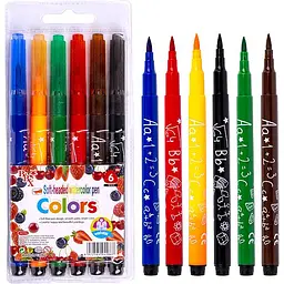 Фломастер-пензлик Colors 6 кольорів 1818-6