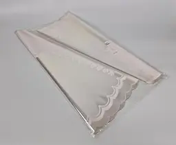 Упаковка для квітів конус з малюнком 14×56×70 Листочки білі 100 штук.(1924115949) - мініатюра 3
