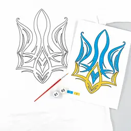 Футболка-розмальовка, Тризуб , бавовна 100%, розмір S, ROSA Talent - мініатюра 5